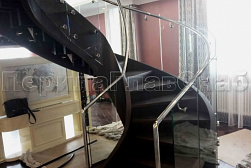 Стеклянные перила для винтовых лестниц в Симферополе. Готовые проекты ПерилаГлавСнаб - фото 10