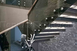 Стеклянные перила для колодезных лестниц в Симферополе. Готовые проекты ПерилаГлавСнаб - фото 6