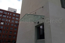 Стеклянные козырьки на вантах в Симферополе. Готовые проекты ПерилаГлавСнаб - фото 3