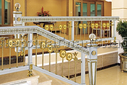 Латунные перила под золото в Симферополе. Готовые проекты ПерилаГлавСнаб - фото 18