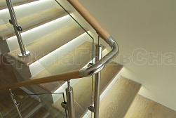 Ограждения из нержавейки со стеклом в Симферополе. Готовые проекты ПерилаГлавСнаб - фото 6