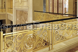 Латунные перила под золото в Симферополе. Готовые проекты ПерилаГлавСнаб - фото 16