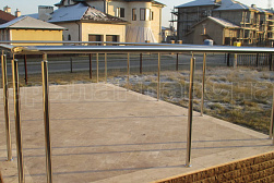 Ограждения и перила без ригелей из нержавеющей стали (без заполнения) в Симферополе. Готовые проекты ПерилаГлавСнаб - фото 11