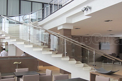 Стеклянные ограждения для торговых  и бизнес центров в Симферополе. Готовые проекты ПерилаГлавСнаб - фото 4 Стеклянные ограждения для торговых  и бизнес центров в Симферополе. Готовые проекты ПерилаГлавСнаб - фото 4