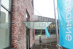 Стеклянные козырьки на вантах в Симферополе. Готовые проекты ПерилаГлавСнаб - фото 22