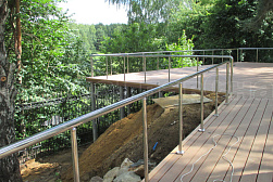 Ограждения и перила без ригелей из нержавеющей стали (без заполнения) в Симферополе. Готовые проекты ПерилаГлавСнаб - фото 8