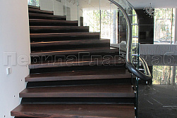 Стеклянные перила для винтовых лестниц в Симферополе. Готовые проекты ПерилаГлавСнаб - фото 16