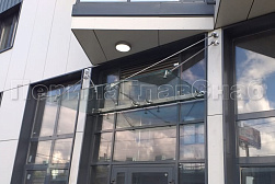 Стеклянные козырьки на вантах в Симферополе. Готовые проекты ПерилаГлавСнаб - фото 12