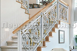 Латунные перила под золото в Симферополе. Готовые проекты ПерилаГлавСнаб - фото 2