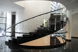 Стеклянные перила для винтовых лестниц в Симферополе. Готовые проекты ПерилаГлавСнаб - фото 15