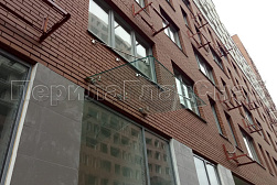 Стеклянные козырьки на вантах в Симферополе. Готовые проекты ПерилаГлавСнаб - фото 5