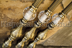 Латунные перила под золото в Симферополе. Готовые проекты ПерилаГлавСнаб - фото 12