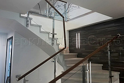 Стеклянные перила для винтовых лестниц в Симферополе. Готовые проекты ПерилаГлавСнаб - фото 11