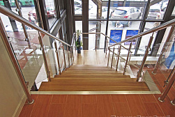 Ограждения из нержавейки со стеклом в Симферополе. Готовые проекты ПерилаГлавСнаб - фото 12