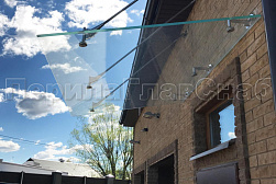 Стеклянные козырьки на вантах в Симферополе. Готовые проекты ПерилаГлавСнаб - фото 16