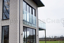 Стеклянные перила для балконов в Симферополе. Готовые проекты ПерилаГлавСнаб - фото 23