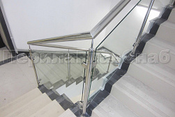 Ограждения из нержавейки со стеклом в Симферополе. Готовые проекты ПерилаГлавСнаб - фото 18