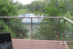 Ограждения из нержавейки со стеклом в Симферополе. Готовые проекты ПерилаГлавСнаб - фото 2