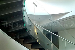 Стеклянные перила для винтовых лестниц в Симферополе. Готовые проекты ПерилаГлавСнаб - фото 8