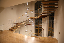 Стеклянные перила для лестниц в Симферополе. Готовые проекты ПерилаГлавСнаб - фото 18