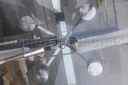 Стеклянные козырьки на спайдерах в Симферополе. Готовые проекты ПерилаГлавСнаб - фото 8