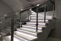 Ограждения из нержавейки со стеклом в Симферополе. Готовые проекты ПерилаГлавСнаб - фото 1